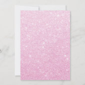 ガールウィンターワンダーランドベビーシャワーブルネットガール 招待状 (裏面)