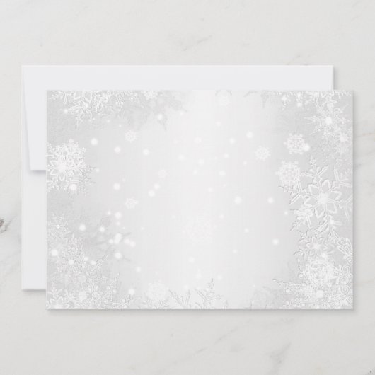 ガールウィンターワンダーランドベビーベイビーシャワー招待状 招待状 (裏面)