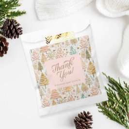 ガールウィンターワンダーランド赤ちゃんシャワー フェイバーバッグ