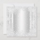 ガールウィンターワンダーランド雪ベビーシャワー招待状 招待状 (裏面)