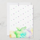 ガールウォーカラフルターカラーマジカルバースデーパーティー 招待状 (裏面)