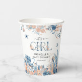 ガールウォーターの海中のベビーシャワー 紙コップ (裏面)