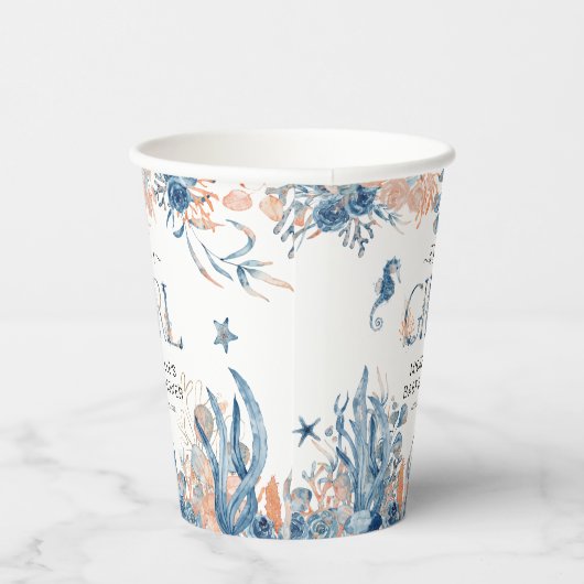 ガールウォーターの海中のベビーシャワー 紙コップ (右)