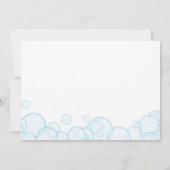 ガールウォーターカラーラバーダックフォト誕生日 招待状 (裏面)