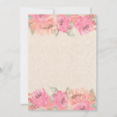 ガールウォーターベビーベアウッドランドフローラ 招待状 (裏面)