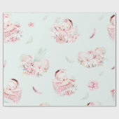 ガールウォーターベビーベビーシャワーラッピング紙 ラッピングペーパー (フラット)