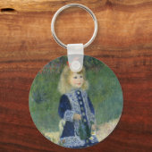 ガールウォーターリングカンルノアール印象派絵画の キーホルダー (正面)