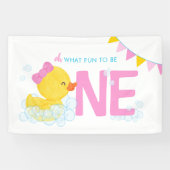 ガールウォーター色アヒルああ何おもしろいの一つのパーティー 横断幕 (横)