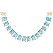 ガールウォーター色アヒル1年月次フォトバナー バンティングフラッグ (全)