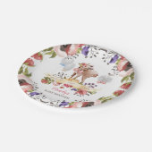 ガールウォーター色オ鹿ベビーシャワー ペーパープレート (アングル)