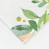 ガールウォーター色フローラ象パーソナライズされた フリースブランケット (角)