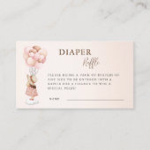 ガールウォーター色ベビーシャバルーンおむつラッフル エンクロージャーカード (正面)