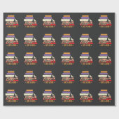 ガールウォール登山のように登り登山する ラッピングペーパー (フラット)