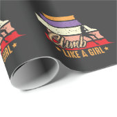 ガールウォール登山のように登り登山する ラッピングペーパー (ロールコーナー)