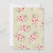 ガールウッドランドキツネベビーシャワー招待状 招待状 (裏面)