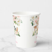 ガールウッドランドベビーシャワー赤面フローラ 紙コップ (右)