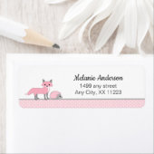 ガールウッドランド動物のベビーシャワー差出人住所 ラベル (インサイチュ)