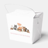 ガールウッドランド動物ピンクフローラ誕生日パーティー フェイバーボックス (裏面サイド)