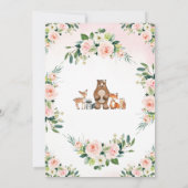 ガールウッドランド赤ちゃんシャワー 招待状 (裏面)