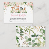 ガールウッドランド赤面フローラオムツラッフルカード エンクロージャーカード (正面/裏面)