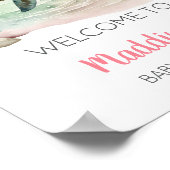 ガールウミガメ赤ちゃんシャワーへようこそ ポスター (角)