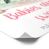 ガールウミガメ赤ちゃんシャワーベビーは甘い ポスター (角)