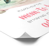 ガールウミガメ赤ちゃんシャワー封筒ステーション ポスター (角)