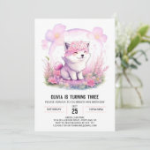 ガールウルフアドベンチャー誕生日招待状 招待状 (スタンド正面)