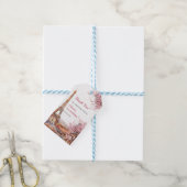 ガールエッフェルタワーパリ1st誕生日 ギフトタグ (より糸付き)