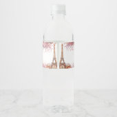 ガールエッフェルタワーパリ1st誕生日 ペットボトルラベル (裏面)