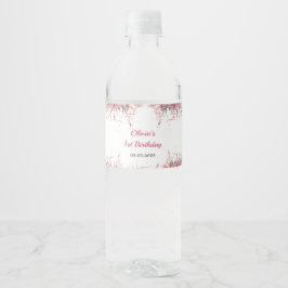 ガールエッフェルタワーパリ1st誕生日 ペットボトルラベル