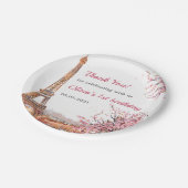 ガールエッフェルタワーパリ1st誕生日 ペーパープレート (アングル)