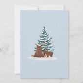 ガールエレガントウィンターベビーベアーサンキュー サンキューカード (裏面)