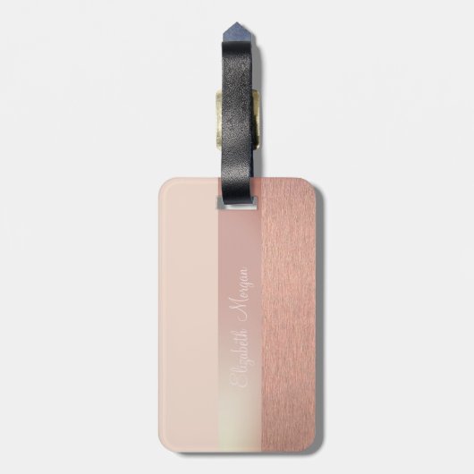 ガールエレガントスタイリッシュ顔シルエット ラゲッジタグ (裏面縦)