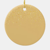 ガールエレガントベビー初めてのクリスマス名前をカスタムする セラミックオーナメント (裏面)