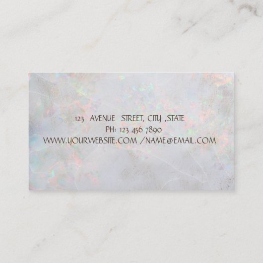 ガールエレガントロータスオパルヨガインストラクター 名刺 (裏面)