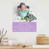 ガールエレガント誕生子供部屋新生児写真 ポスター (キッチン)