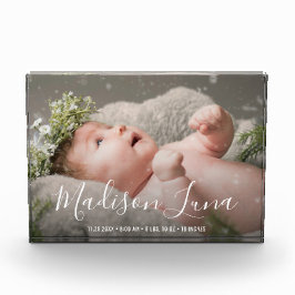 ガールエレガント誕生子供部屋新生児 フォトブロック