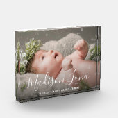 ガールエレガント誕生子供部屋新生児 フォトブロック (左)