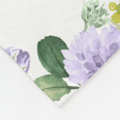 ガールエレファントウィズソフトラベンダーフラワーベビー フリースブランケット (角)