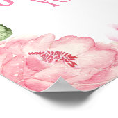 ガールエレファントウェルカムサインベビーバラフローラ ポスター (角)