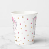 ガールエレファントウォーター色ベビーシャワー 紙コップ (左)