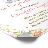 ガールエレファントタイムカプセル最初の誕生日サイン ポスター (角)