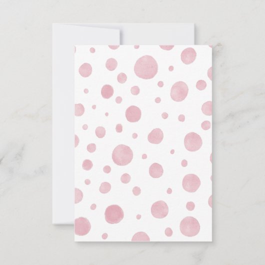 ガールエレファントバルーン赤ちゃんシャワーサンキューカード サンキューカード (裏面)