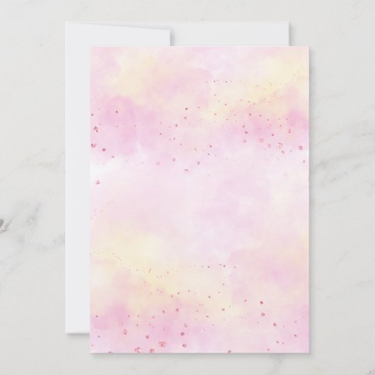 ガールエレファントバーチャルベビーシャワー招待状 招待状 (裏面)