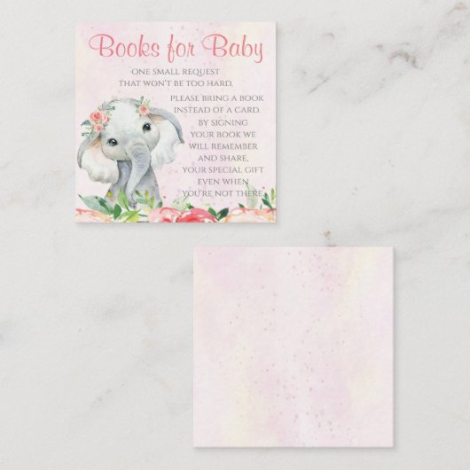 ガールエレファントブックリクエストカード スクエア名刺 (正面/裏面)