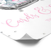 ガールエレファントベビーシャワーギフトテーブルシンボルや象徴 ポスター (角)