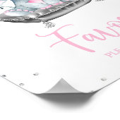 ガールエレファントベビーシャワー優先テーブルシンボルや象徴 ポスター (角)