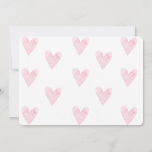 ガールエレファントベビーシャワー招待状 招待状 (裏面)