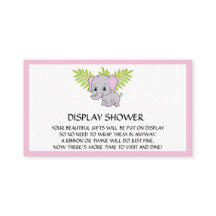 ガールエレファントベビージャーシャワーディスプレイシャワーピンク